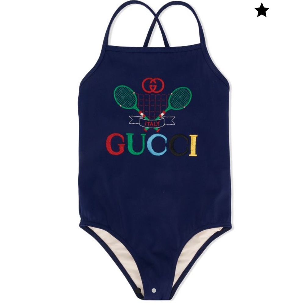 Gucci girls embroidered swimsuit